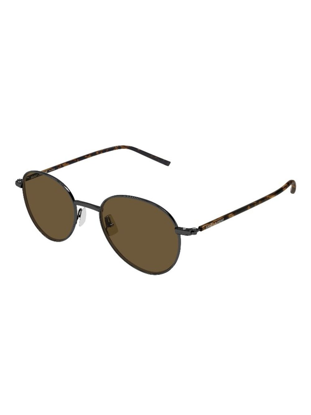 New Saint Laurent Unisex Sunglasses Silver Brown Lens Metal Frame SL 865 004 50